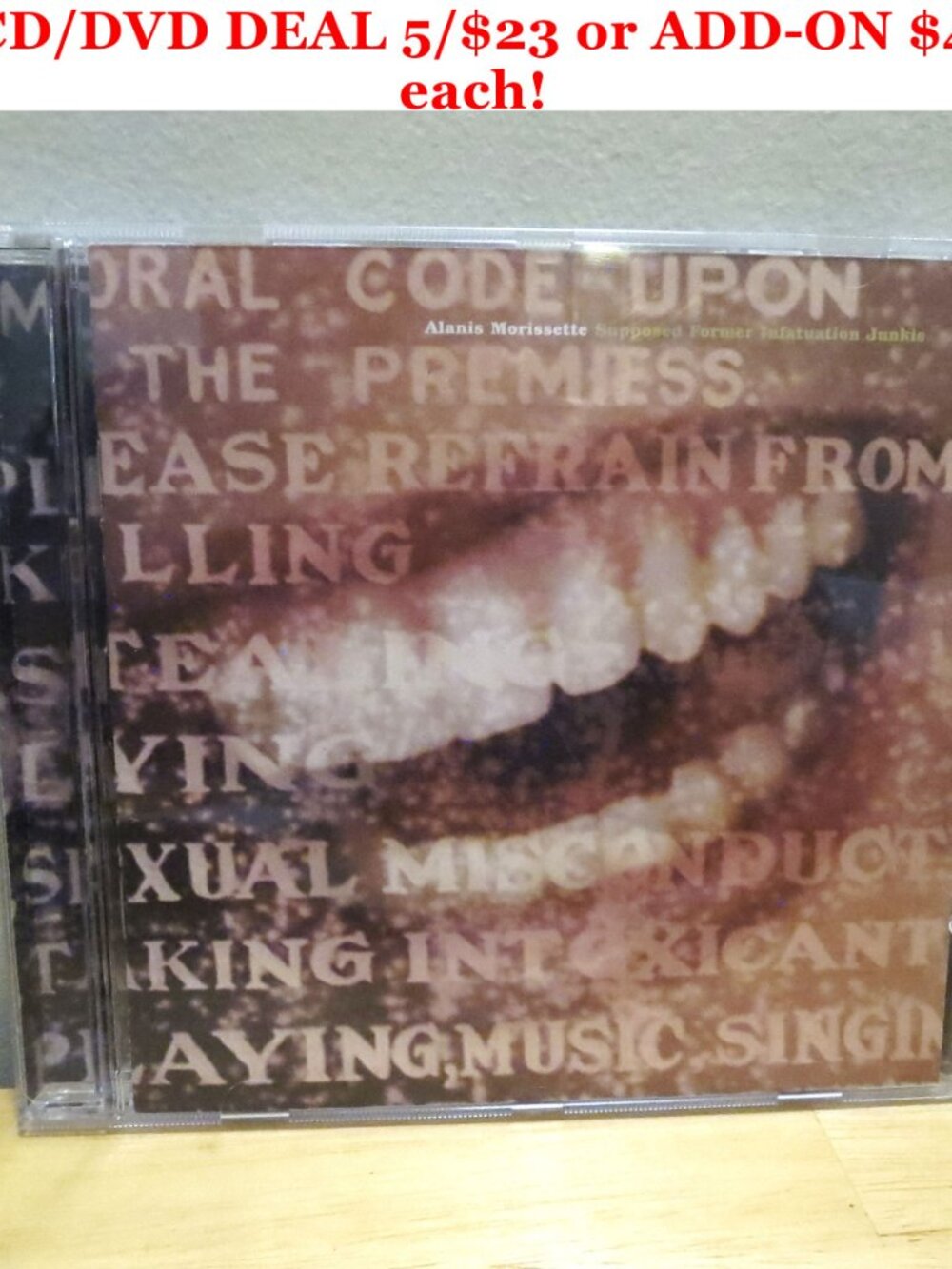 Alanis Morissette CD Supposed Former Infatuation Junkie 🔥 CD/DVD DEAL 5/$23 🔥